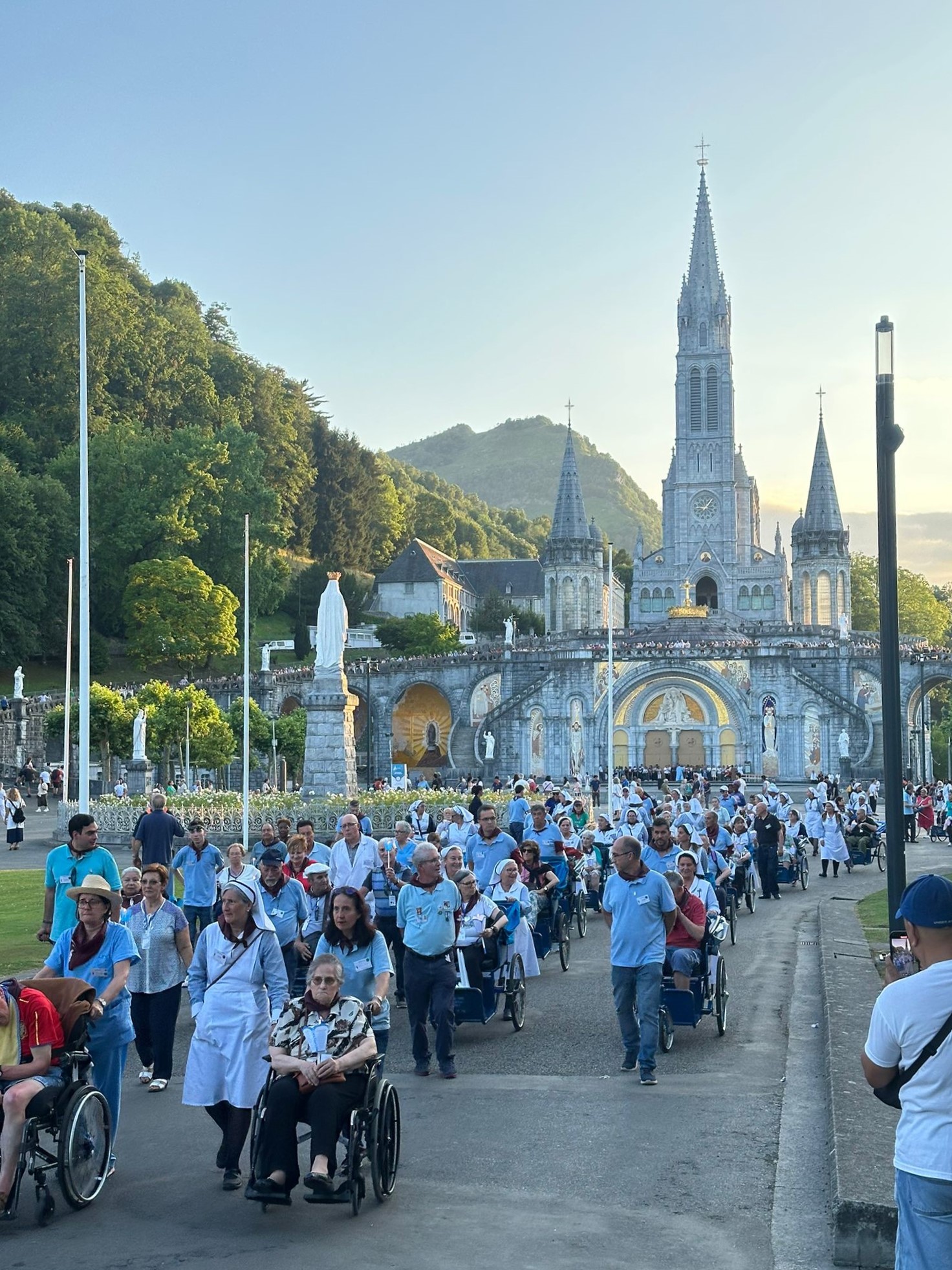 Peregrinos en Lourdes